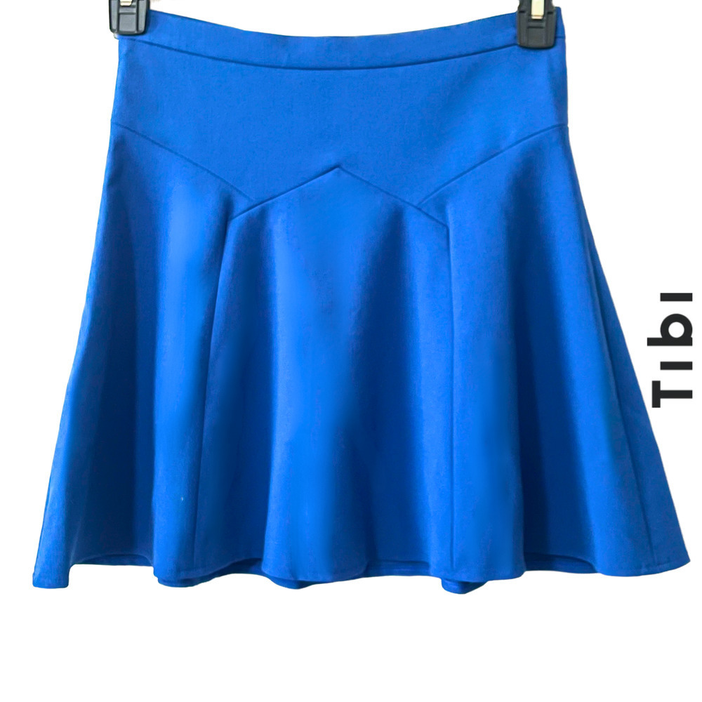 Tibi Blue A-Line Skirt